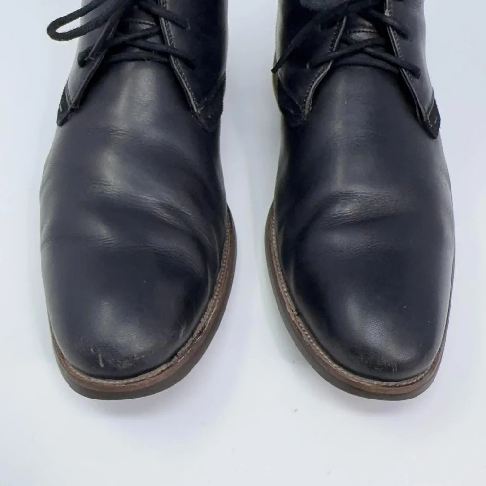 Florsheim 15167 Chukka Boots Mens 9W Black Leather Comfort Flexsole Dress Lace